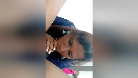 Indian girl with small tits and a pair of boobs has fun