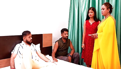 Stepdaughter fucked in a threesome with stepbrother and stepson