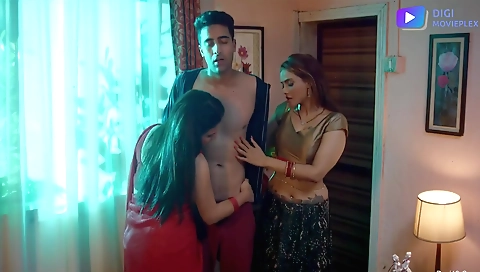 Big tits milf in red stockings and pink stockings fucked