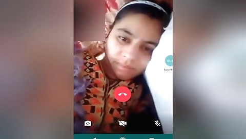 Amateur webcam video showing a nude girl in public