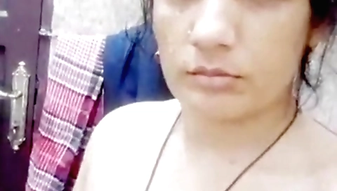 Indian housewife is naked and doing solo on webcam