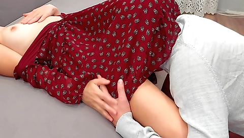 Neighbor Satisfies My Wet Pussy With Gentle Hot Cunnilingus