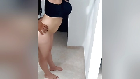 Stepmom takes off stepson's pants and fucks her in bedroom