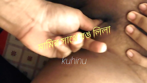 Indian chick fingering her hairy pussy and ass hole