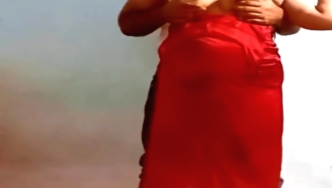 Indian milf with a sexy ass riding a dildo on webcam