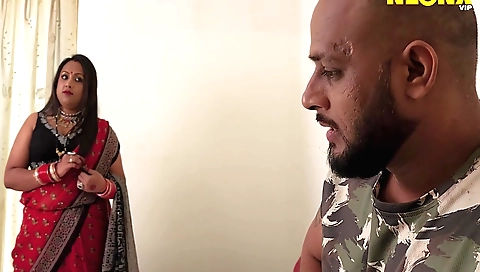 Hot brunette milf with big boobs fucks her big dick