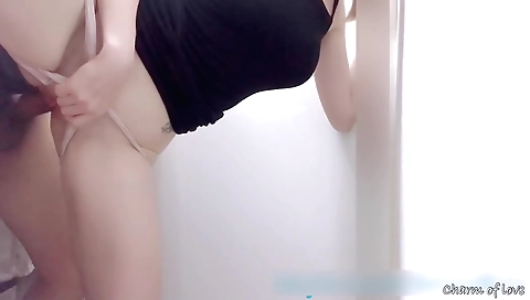 Amateur brunette with small tits getting her pussy fucked