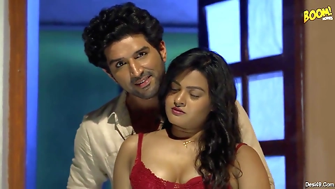 Big tits brunette babe 18+ gives blowjob to her guy