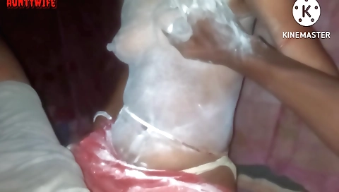 Indian girl gets naked to show off her very nice boobs