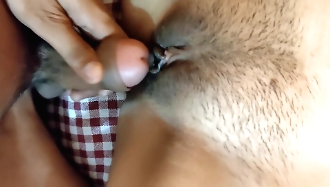 Indian hairy pussy and dildo porn with a hairy pussy