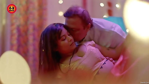 Sexy brunette with big tits is seen playing with her hair