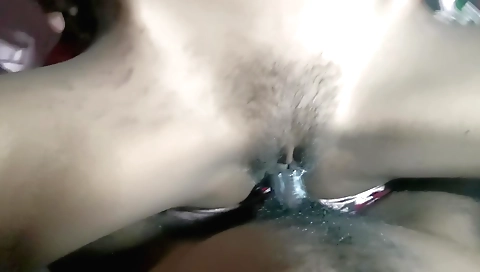 Indian hairy pussy fucking with a dude in the village