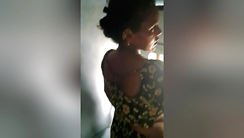 Indian slut has a blowjob on a train and then she fucks