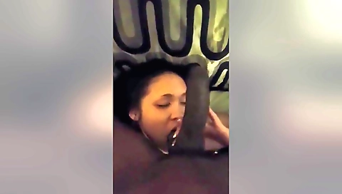 Hot brunette handjob for a big cock in my homemade porn