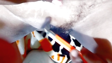 Sexy and horny girl with a beautiful face and a pussy gets fucked