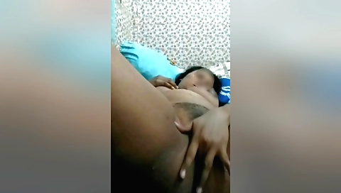 Busty brunette masturbates with a vibrator in her cunt