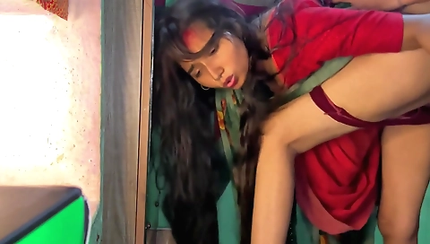 Indian girl in a hot and sexy outfit with a hot body