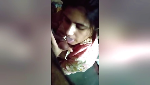 Amateur wife sucking her husband's dick in a hot blowjob vid