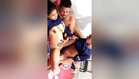 Indian brunette with a sexy body fucks and sucks on camera