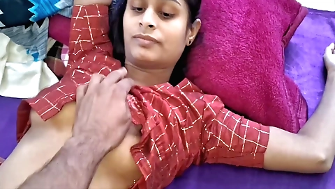 Indian teen masturbates while her boyfriend fucks her on camera