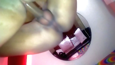 Amateur girl with big booty is riding her bbc bull