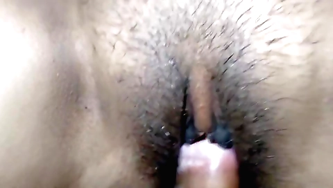 Indian girl getting her hairy pussy rubbed and kissed