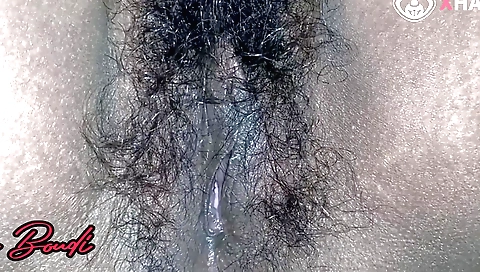 Sexy solo video with a hairy girl with a shaved pussy