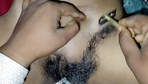 Indian hairy porn video showing her hairy pussy being fucked