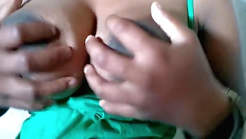 Busty blonde girl shows her hairy pussy in solo video