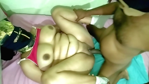 Indian boudi gets her stepsister fucked hard in her tight pussy