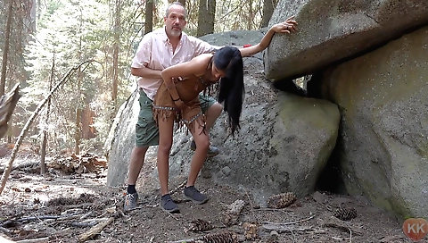 Indian girl is playing with her lover in her bedroom