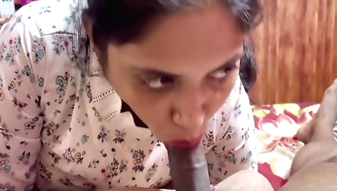 Indian girl gets her first cock in mouth and pussy