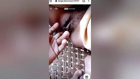 Amateur brunette video with a hairy pussy taking it off