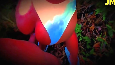 Indian couple makes love in the jungle outdoors 2011