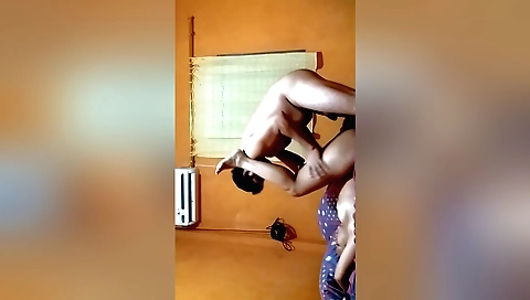 Gorgeous brunette video from backyard with some fun