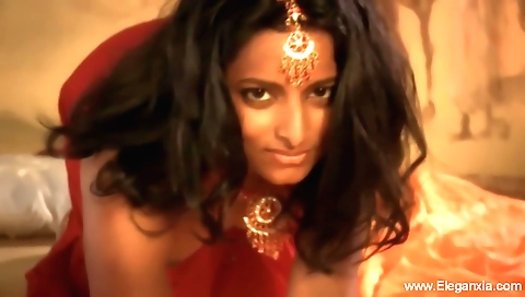 Indian hottie is doing her massage and doing a really good thing