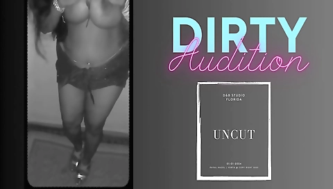 Amateur brunette fucked hard in her big tits solo vid