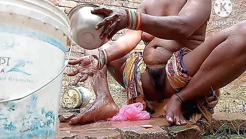 Indian beauty gets wet and horny in front of guys on screen