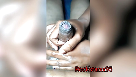 Indian wife gets hunked on the bed after touching her body