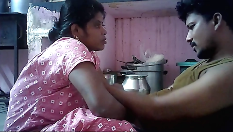 Indian housewife playing with her manhood in the house