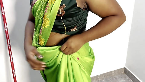 Beautiful naked girl with long legs and natural boobs