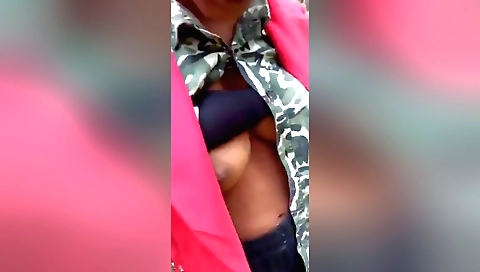 He fucks his girlfriends naked on the woods outside