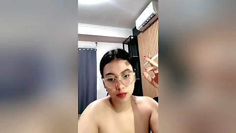 Indian girl in hot lingerie loves to look in the mirror