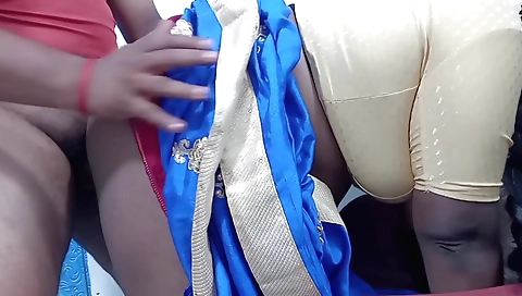 Devar bhabhi plays with a teen bhabhi in a desi scene