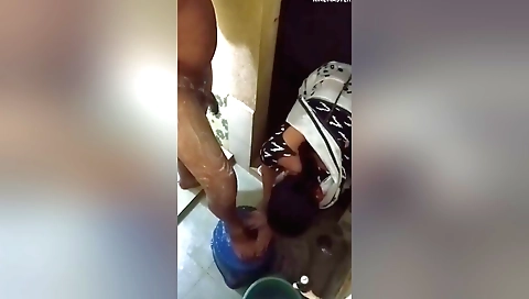 Handjob with me in the bathroom as a good amateur video